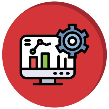 İş analiz simgesi, vektör illüstrasyonu