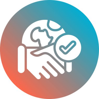 Vektör çizimi. El sıkışma simgesi