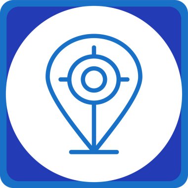 harita konum imleci simgesi ana hat biçiminde