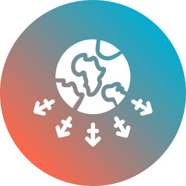 Küresel ısınma vektörü çizimi, küresel ısınma düz tasarım simgesi