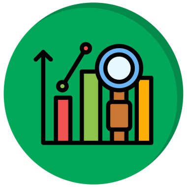 iş analizi çizelgesi simgesi doldurulmuş ana hatlar biçiminde