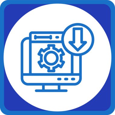 Web geliştirme simgesi vektör illüstrasyonu