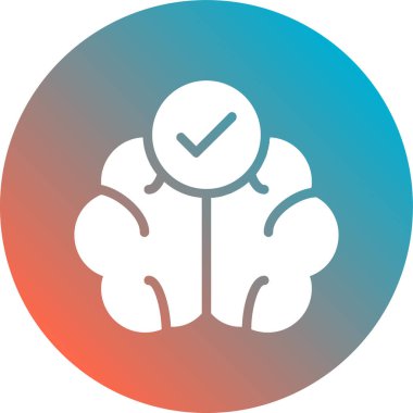 beyin ikonu vektör illüstrasyonu