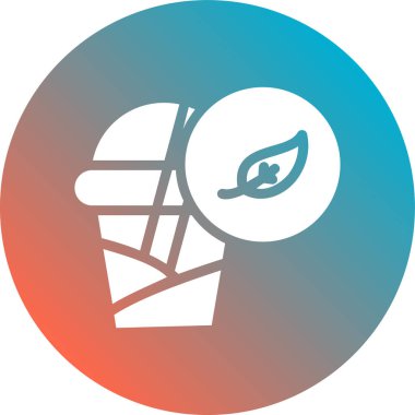 Çemberdeki bir kuş simgesinin vektör çizimi