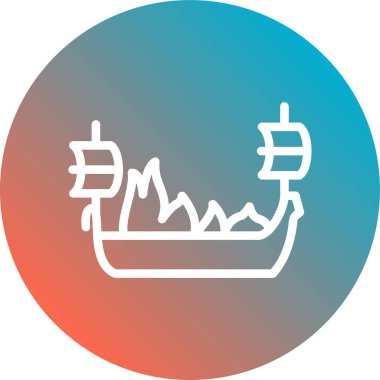 Gemi simgesi vektör illüstrasyonu