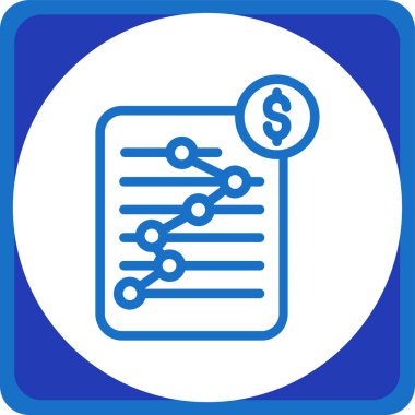 Yuvarlak çerçevede dolar vektör simgesi