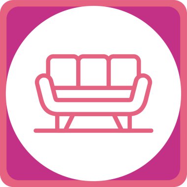 bir kanepenin modern vektör simgesi