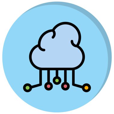 Bulut. Web simgesi basit illüstrasyon