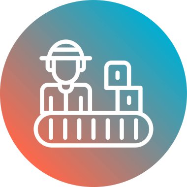 Bir kamyon simgesinin vektör çizimi