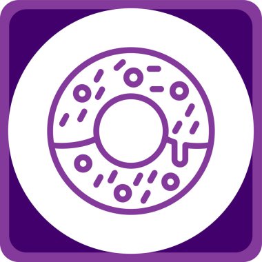 donut. Web simgesi basit illüstrasyon