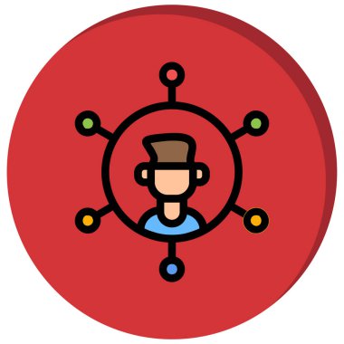 Şapkalı ve kravatlı bir adamın vektör çizimi