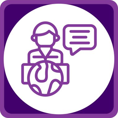 konuşma sohbet vektör simgesi