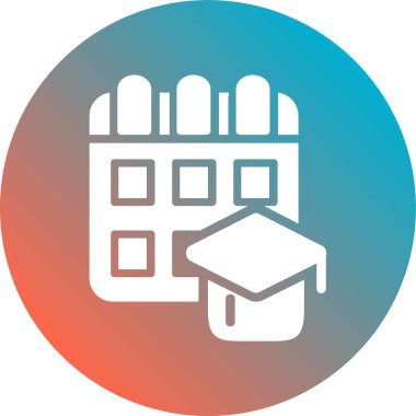 Üniversite ikon vektör illüstrasyonu