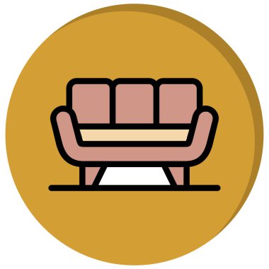 Sandalye. Web simgesi basit illüstrasyon