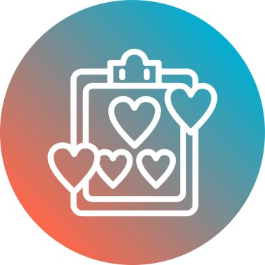 Bir kalp simgesinin vektör illüstrasyonu