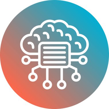 Bulut simgesinin vektör illüstrasyonu