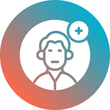 Doktor. Web simgesi basit illüstrasyon