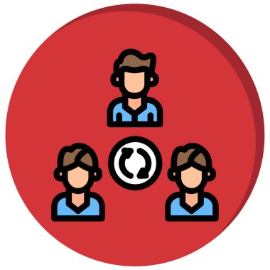 Grup simgesinin vektör illüstrasyonu