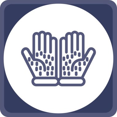 Eldiven simgesi vektör illüstrasyon tasarımı ile el