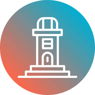 Deniz feneri simgesinin vektör illüstrasyonu