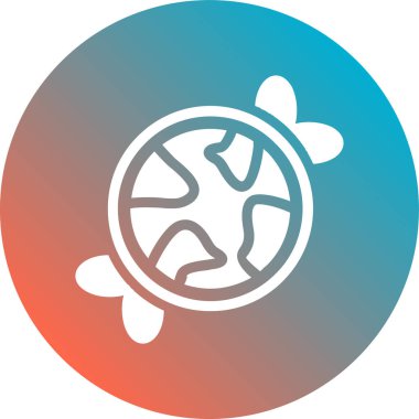 Bir dünya simgesinin vektör illüstrasyonu