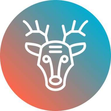 geyik simgesi, vektör illüstrasyonu