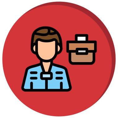 Çalışan. Web simgesi basit illüstrasyon