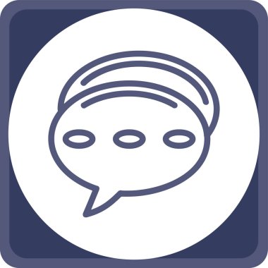 Bir sohbet simgesinin vektör illüstrasyonu