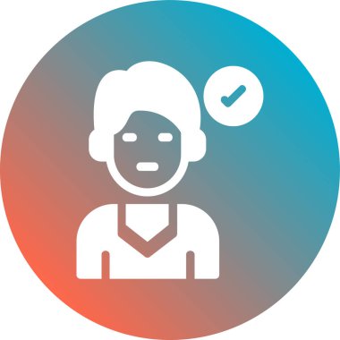 Erkek yüzü. Basit resimleme