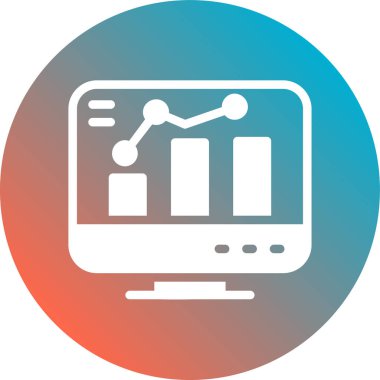 iş grafiği vektör simgesi modern illüstrasyon