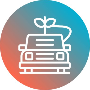 Araba simgesinin vektör illüstrasyonu