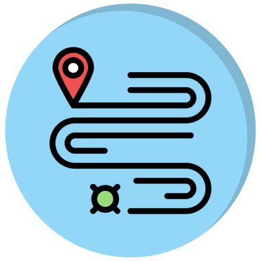 Harita iğne simgesi. düzenlenebilir düz vektör tasarımı.