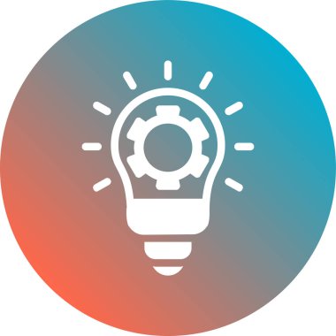 ışık fikri vektör simgesi