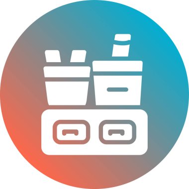 Modern b 'nin vektör illüstrasyonunda yiyecek ikonu yok