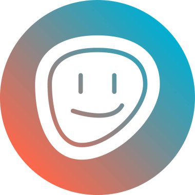 Gülümseme simgesi, vektör illüstrasyonu