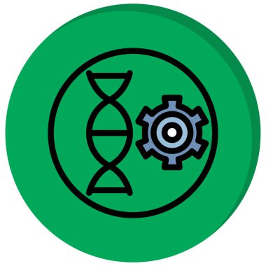 dna. Web simgesi basit illüstrasyon