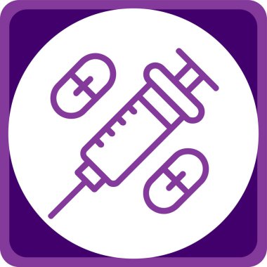 Basit bir şekilde şırınga vektör simgesi