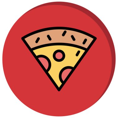 Pizza ikonu vektör illüstrasyonu