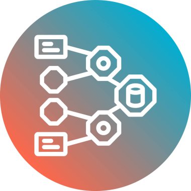 Data modern simgesinin vektör illüstrasyonu