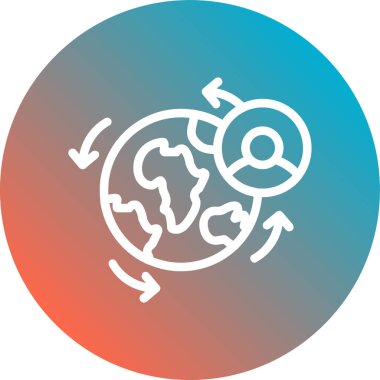 küresel simge vektör çizim