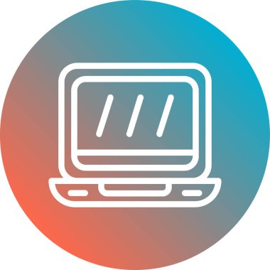 dizüstü bilgisayar simgesi, vektör illüstrasyonu