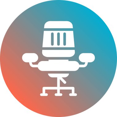 Ofis sandalyesi simgesinin vektör illüstrasyonu