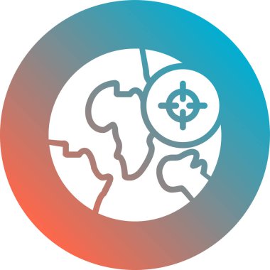 Bir dünya simgesinin vektör illüstrasyonu