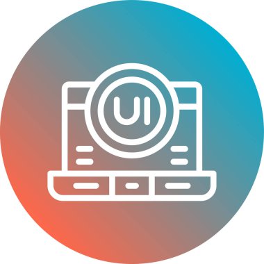 Modern bilgisayar simgesinin vektör illüstrasyonu