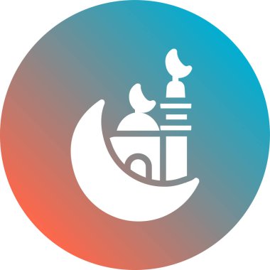 Mavi arka planda beyaz deniz feneri simgesi izole edildi. Mavi daire düğmesi. vektör.