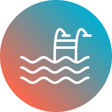 su havuzu modern simgesi, vektör illüstrasyonu