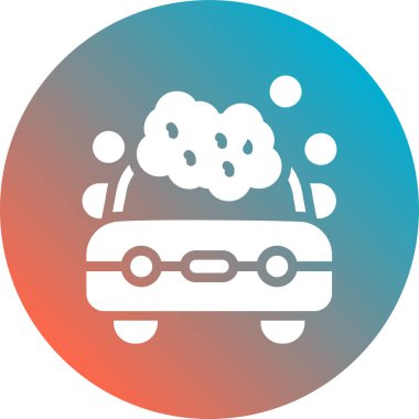 araba yıkama ikonu vektör illüstrasyonu