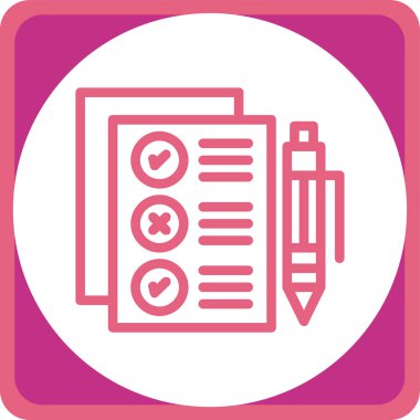 Kontrol listesi. Web simgesi basit tasarım