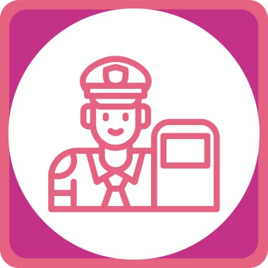 Modern polis simgesinin vektör illüstrasyonu