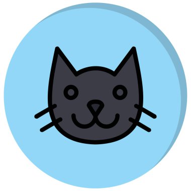 kedi simgesi vektör illüstrasyonu